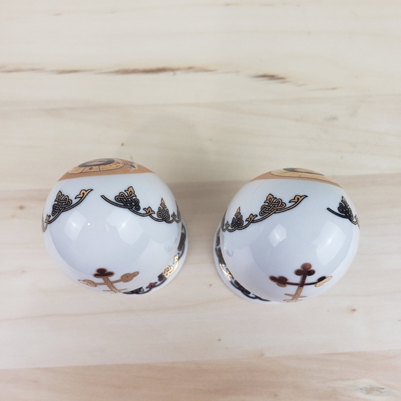 Korosten Porcelain Easter Egg Jesus Christ St. Nicholas Ukraine White & Gold - Picture 4 of 10